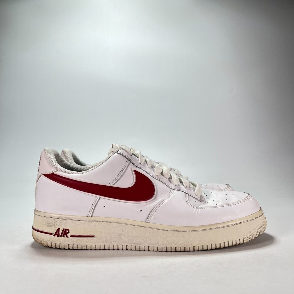 Nike Air Force 1 Low White Gym Red Lifestyle Sneakers AO2423-102 Men's Size 13
